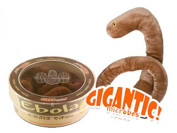 Fabrican peluches con forma del virus del Ébola