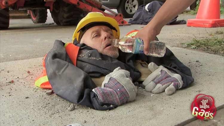 aplastado en concreto