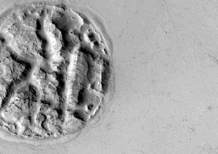 Figura circular en Marte