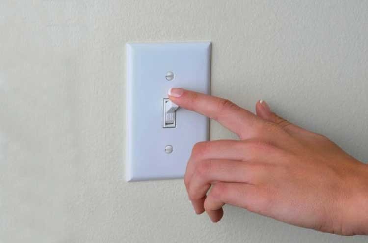 un interruptor de luz gigante