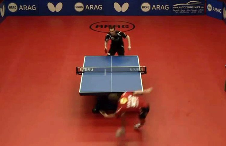 Un punto increíble en el tenis de mesa alemán